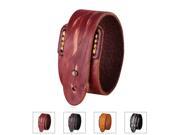 U7 High Quality Genuine Leather Wrap Bracelet Red Black Purple Brown Belt Buckle Bracelets Length 11 Cool Accessories Fashion Jewelry for Men or Women
