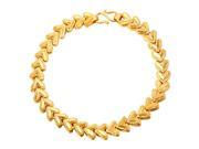 U7 Heart Shaped Link Chain Bracelet Platinum Yellow Gold Plated Length 7 Bracelets Romantic Accessories Elegant Fashion Jewelry for Women