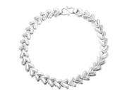 U7 Heart Shaped Link Chain Bracelet Platinum Yellow Gold Plated Length 7 Bracelets Romantic Accessories Elegant Fashion Jewelry for Women