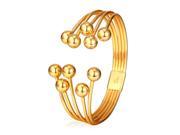 U7 Fancy Ball Cuff Bracelet Platinum Yellow Gold Plated Bangle Bracelets Width 2.5 Fashion Jewelry for Women