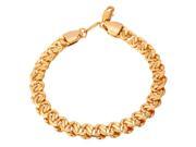 U7 Classic Byzantine Chain Bracelet Platinum Yellow Gold Rose Gold Plated Snail Chain Bracelets Length 8.3 Width 0.3 Cool Accessories Fashion Jewelry for Wo