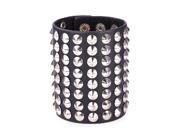 U7 Rock Style Wrap Bracelet Genuine Leather Bracelet Brown Black Length 9 Cool Accessories Fashion Jewelry for Men or Women