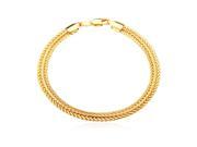 U7 Foxtail Chain Bracelet Platinum Yellow Gold Rose Gold Black Gun Plated Link Bracelet Length 8 Width 0.2 Cool Bracelets Fashion Jewelry for Women or Men