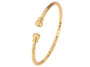 U7 Simple Design Bangle Bracelet Platinum Yellow Gold Plated Cuff Bracelets Elegant Accessories Fashion Jewelry for Women