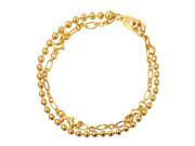 U7 Ball Chain Bracelet Yellow Gold Plated Chic Chain Bracelets Moon Charm Length 13 Fashion Jewelry for Women