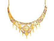 U7 Vintage Style Collar Necklace Yellow Gold Plated Hollow Design Necklaces Indian Style Length 17 Width 4 Fashion Jewelry for Women