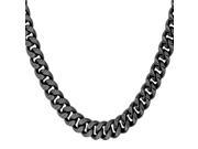 U7 Hot Sale Cuban Curb Chain Necklace Platinum Gold Rose Gold Black Gun Plated Chain Necklaces 6 Size Optional Width 0.2 Fashion Jewelry for Men
