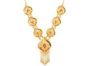 U7 Indian Style Charms Necklace Yellow Gold Plated Chandeier Necklaces Length 18 Vintage Style Fashion Jewelry for Women