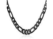 U7 Hot Sale Figaro Chain Necklace Stainless Steel Gold Plated Black Gun Plated 5 Size Optional Cool Accessories Fashion Jewelry for Men