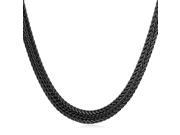U7 Hot Sale Foxtail Chain Necklace for Men Platinum Gold Rose Gold Black Gun Plated 6 Size Optional Width 0.2 Fashion Jewelry for Men