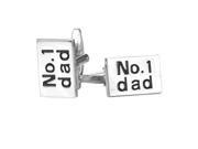 U7 Men s Shirt Studs No.1 Dad Platinum Yellow Gold Plated Cufflinks Gift for Father Chic Accessories