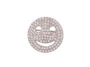 U7 Smile Brooches Platinum Plated Yellow Gold Plated Shiny Zirconiua Inlaid Chic Accessories for Men Women