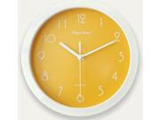 JustNile Kids Basic Color Round 10 inch Non Ticking Wall Clock Orange