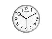 JustNile Silent Non Ticking Modern Wall Clock 13 Silver Frame Black Hands