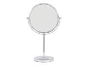 JustNile Two Sided 1X 3X Tabletop Vanity Mirror 8 inch Silver Tall Stand