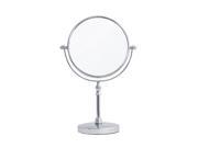 JustNile Two Sided 1X 3X Tabletop Vanity Mirror 6 inch Silver Tall Stand