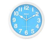 JustNile Round 8 inch Non Ticking Wall Clock Sky Blue