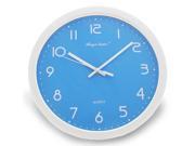 JustNile Kids Basic Color Round 10 inch Non Ticking Wall Clock Sky Blue