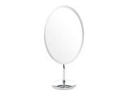 JustNile Countertop Tilting Vanity Mirror Oval Silver