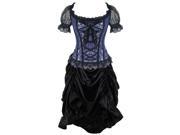 Burvogue Women s Gothic Jacquard Lace Steampunk Overbust Corset Dress Tops