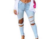 Burvogue Women s Denim Jeans Skinny Distressed Pants