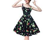 Burvogue Women s Sweet Summer Sleeveless Printed Pleated Club Party Dress