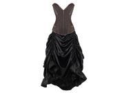 Burvogue Women s Gothic Bustier Tops Steel Boned Steampunk Corset Dress