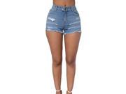 Burvogue Women s Ripped Jeans Mid Waist Skinny Denim Shorts