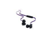New T Mobile Purple Black Tangle Free Flat Corded 3.5mm Premium Stereo Headset