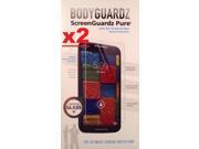 2x BodyGuardz ScreenGuardz Pure Moto X 2nd Gen Tempered Glass Screen Protector