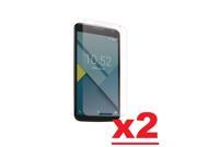 2x BodyGuardz ScreenGuardz Pure Google Nexus 6 Tempered Glass Screen Protector