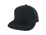 Stylish Flat Brim Wool Confetti Sparkle Adjustable Snapback Hat Cap by CapRobot Chcarcoal Grey