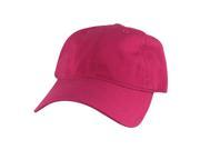 205 Series Unstructured Cotton Curve Visor Adjustable Strapback Dad Cap Hat Hot Pink
