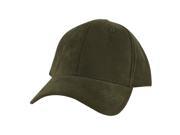 Suede Faux Mid Crown Curved Visor Velcro Adjustable Cap Hat Olive Green