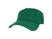 959 Series Curve Visor Cotton Unstructured Vintage Frayed Strapback Hat Cap Green