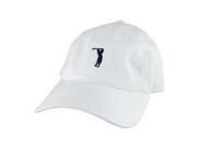 CapRobot Golfer Swing Unstructured Cotton Adjustable Strapback Dad Cap Hat White Black