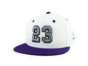 Player Jersey Number 23 2Tone Snapback Hat Cap x Air Jordan OG White Grey Purple