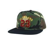 Cleveland King Lebron 23 2Tone Snapback Hat Cap Woodland Camo Burgundy Black