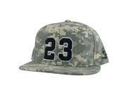 Player Jersey Number 23 Salute Snapback Hat Cap x Air Jordan Lebron Digital Woodland Camo Black White
