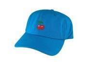 Cherry Unstructured Strapback Hat Cap by Caprobot Aqua Teal Red