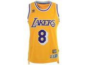 Adidas Los Angeles LA Lakers Kobe Bryant 8 Yellow Swingman Home Adult Jersey XX Large