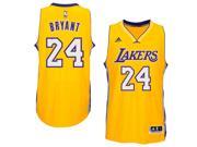 Adidas Los Angeles LA Lakers Kobe Bryant 24 Yellow Swingman Home Adult Jersey XX Large