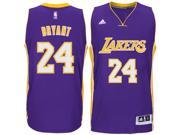 Adidas Los Angeles LA Lakers Kobe Bryant 24 Purple Road Adult Swingman Jersey XX Large