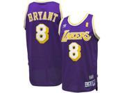 Adidas Los Angeles LA Lakers Kobe Bryant 8 Purple Road Adult Swingman Jersey Large
