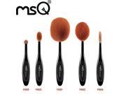 MSQ New Arrival 5pcs Oval Makeup Brush Set Multipurose Professional Foundation Powder Brush Kits