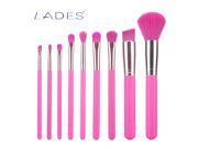 LADES Professional Makeup Brush Set 9pcs With Red Synthetic Hair Makeup Brushes Powder Makeup Tools Kit New Arrival