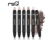 MSQ Eyeshadow Cream Pen Double Ended Cosmetics Eye Shadow Pencil Highlighter Shimmer With Sponge Applicator