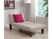 DHP Dillan Upholstered Chaise Lounge in Tan Microfiber