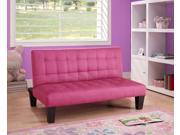 DHP Ariana Junior Microfiber Sofa Futon Couch Pink Perfect For Childrens Playroom