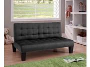 DHP Ariana Junior Microfiber Sofa Futon Couch Black Perfect For Childrens Playroom